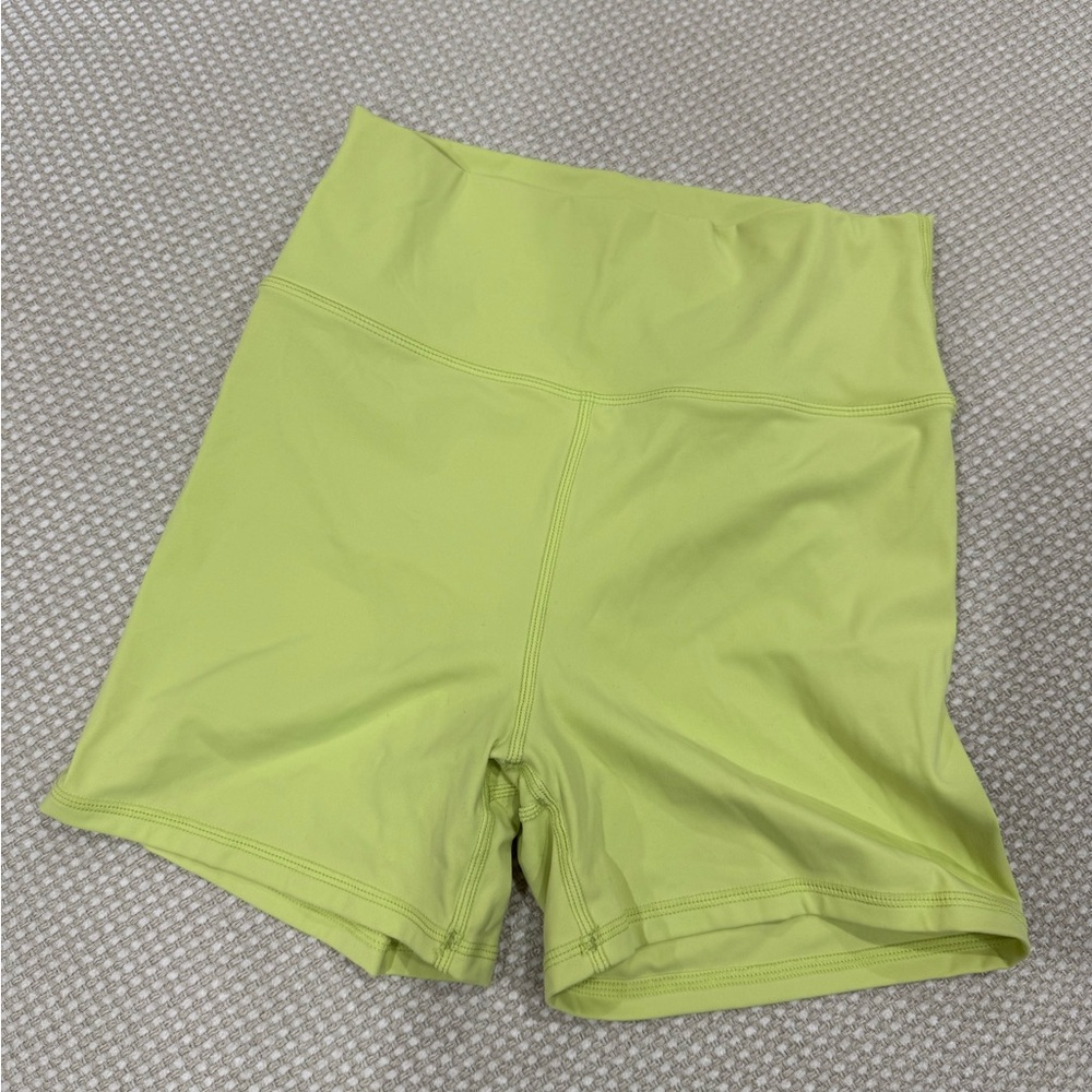 Vibrant Lime Athletic Shorts for Women